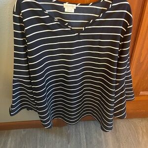 Van Heusen Blue and White striped Blouse